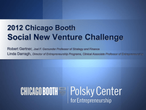 social venture - The University of Chicago Booth School of Business