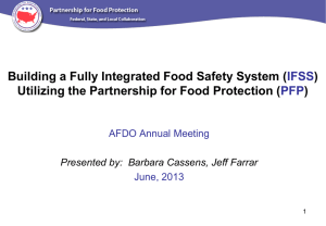 Jeff Farrar, Associate Commissioner for Food Protection, FDA