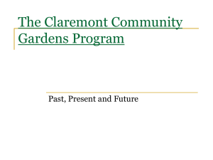 The Claremont Community Gardens Program