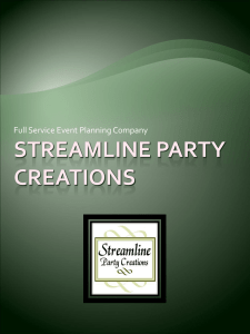 Streamline Party Creations