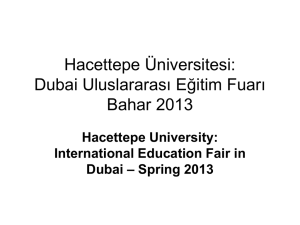 International Education Fair in Dubai – Spring 2013