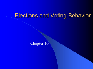 Ch 10 Elections and Voting Behavior