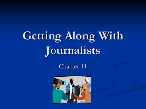 Chapter 11, "Getting Along with Journalists"