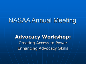 Enhancing Advocacy Skills
