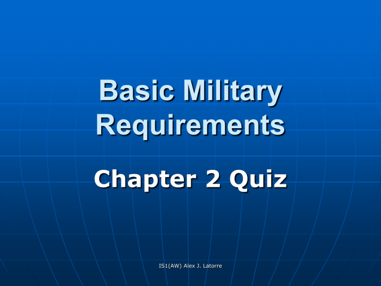 Basic Military Requirements Quizlet