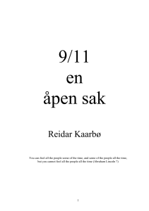 9/11 en åpen sak av Reidar Kaarbø