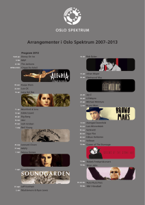 Arrangementer i Oslo Spektrum 2007–2013