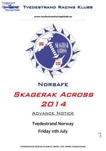 Skagerak Across 2014 - Tvedestrand Racing Klubb