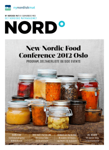 New Nordic Food Conference 2012 Oslo