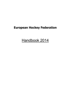 Handbook 2014 - European Hockey Federation
