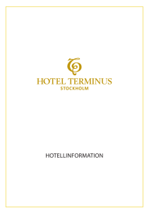 HOTELLINFORMATION - Hotel Terminus Stockholm