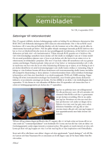 Kemibladet nr 130, 2012 (pdf 835 kB) - CHE-intra