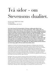 Två sidor - om Stevensons dualitet.