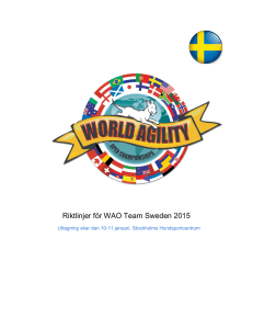 Riktlinjer för WAO Team Sweden 2015