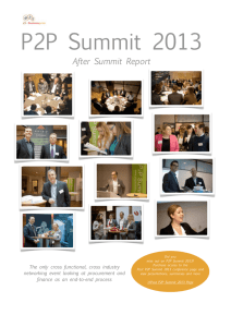 Efter summit rapport P2P Summit 2013