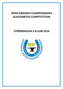 open swedish championships blacksmiths comptetition strömsholm