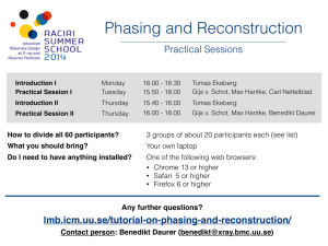 Phasing and Reconstruction