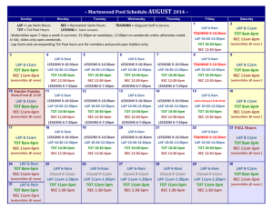 Marinwood Pool Schedule AUGUST 2014