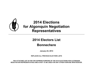 2014 Electors List- Bonnechere