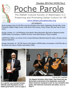 October 2014 PP final pdf - Italian Cultural Society of Washington DC