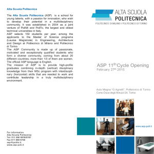 Opening_ ASP_ flyer 2015 - Alta Scuola Politecnica