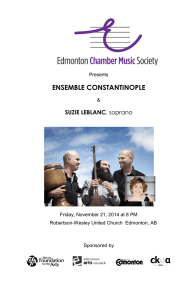 Program - The Edmonton Chamber Music Society