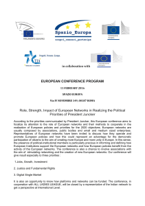 EUROPEAN CONFERENCE PROGRAM Role, Strength