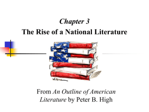 Chapter 3 The Rise of a National Literature