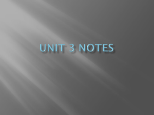 Unit 3 notes - Talbot County Schools