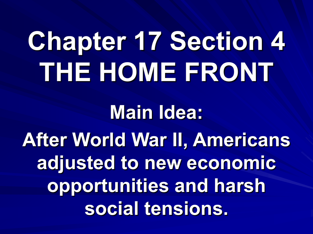 the home front essay
