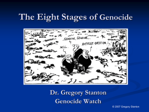 The Eight Stages of Genocide and Preventing