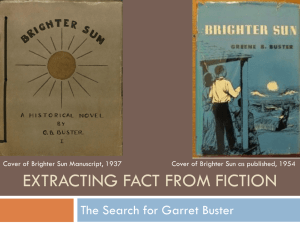 Garret Buster - Story