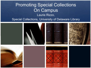Promoting Special Collections On Campus