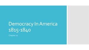 Democracy In America 1815-1840