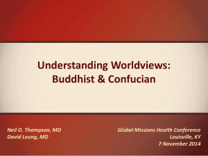 Buddhist & Confucian WVs- PPT - Global Missions Health Conference