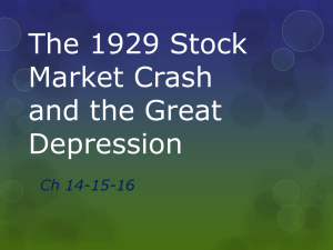 The 1929 Stock Market Crash and the Great Depression
