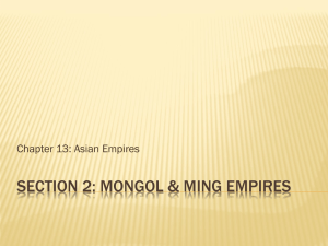 Ch. 13.2 Mongol & ming empires