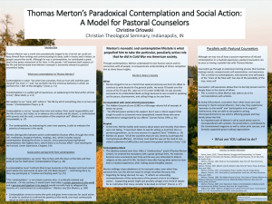 Thomas Merton`s Paradoxical Contemplation and Social Action