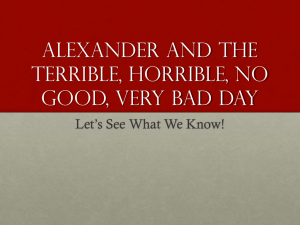 Alexander and the Terrible, Horrible, No good, Very Bad day