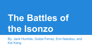 The Battles of the Isonzo