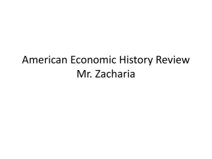 American Economic History Review Mr. Zacharia