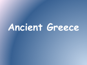 Ancient Greece 1900 * 133 B.C.