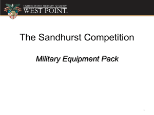 The Sandhurst Competition Military Equipment Pack