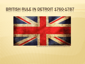 Detroit under British rule 1760-1787