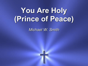 You Are Holy (Prince of Peace) - MWS