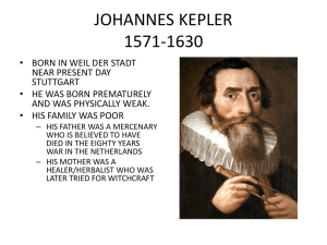 Renaissance Astronomy, Kepler