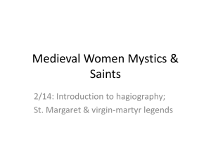 Introduction to Hagiography and the Life of St