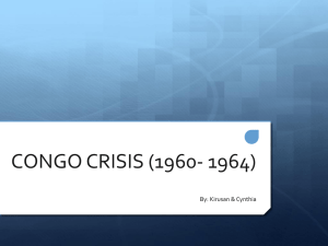 CONGO CRISIS (1960