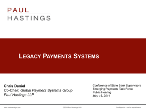 Legacy Payments Systems - Conference of State Bank Supervisors