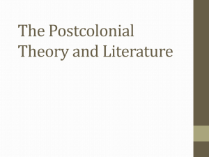 The Postcolonial Theory and Literature
